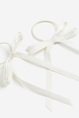 2-pack bow-detail hair elastics