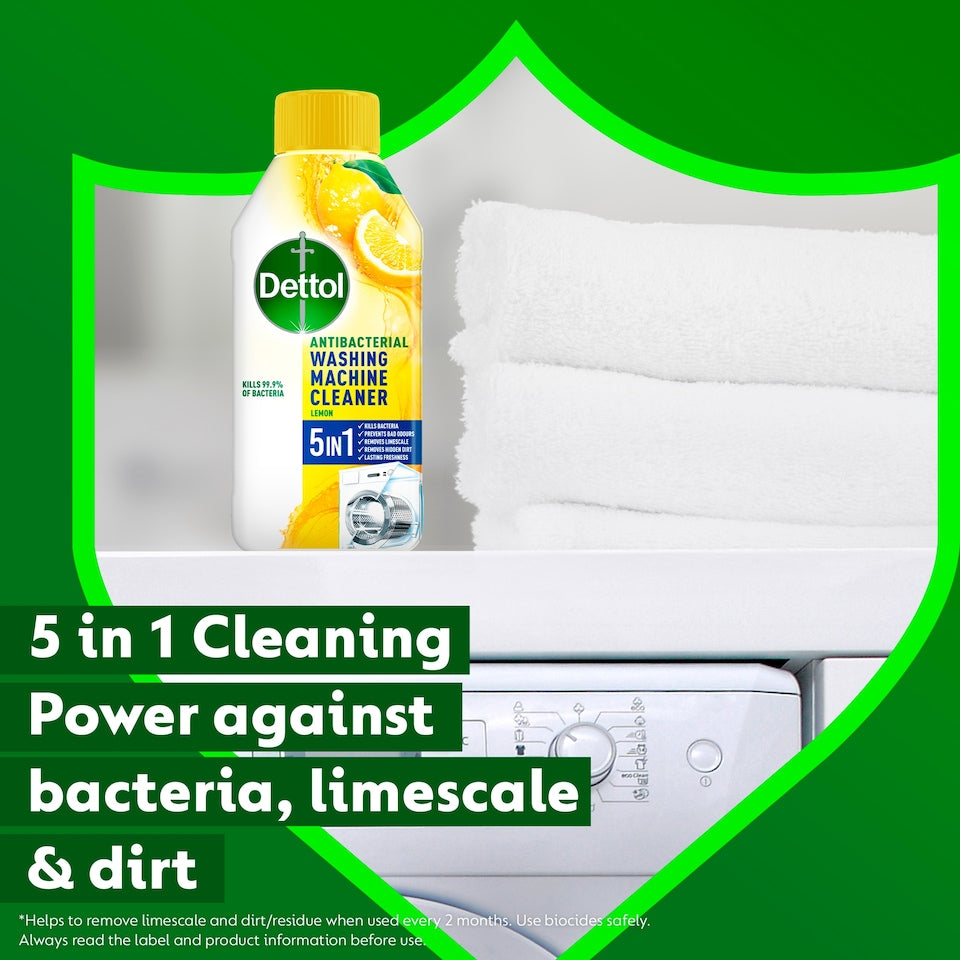 Dettol Antibacterial Limescale Washing Machine Cleaner Citrus 250ml