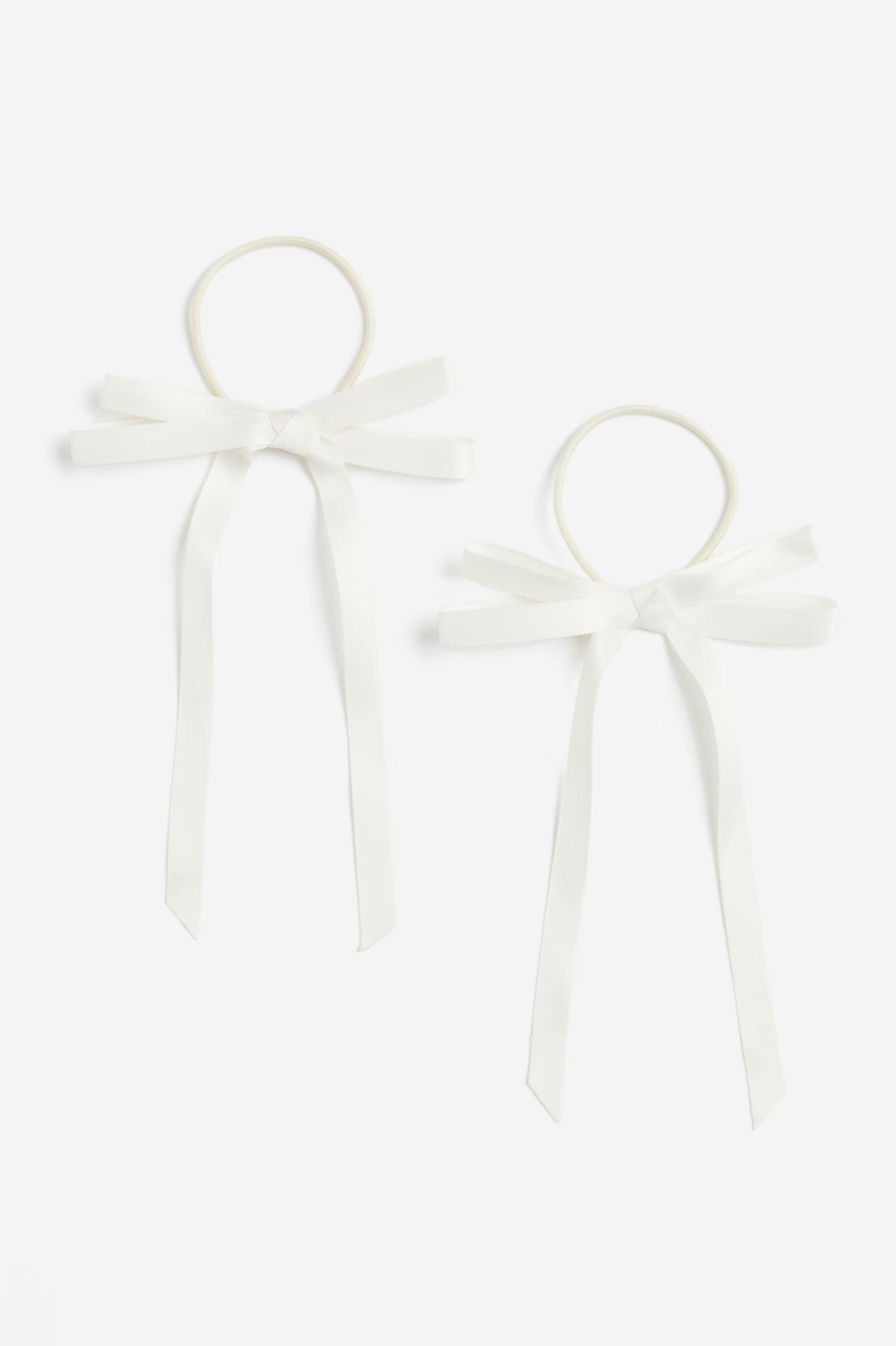 2-pack bow-detail hair elastics