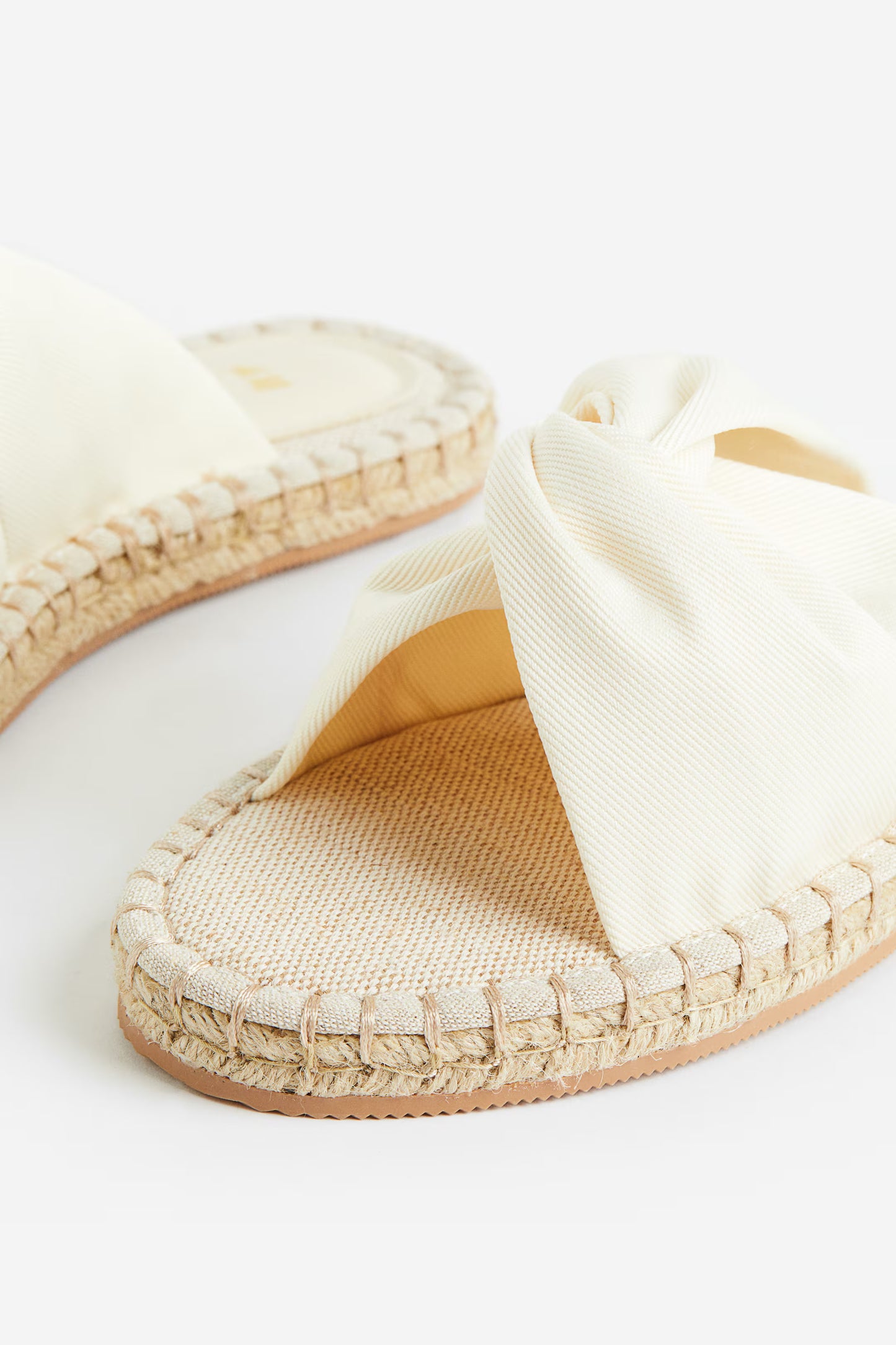 Knot-detail espadrille slides