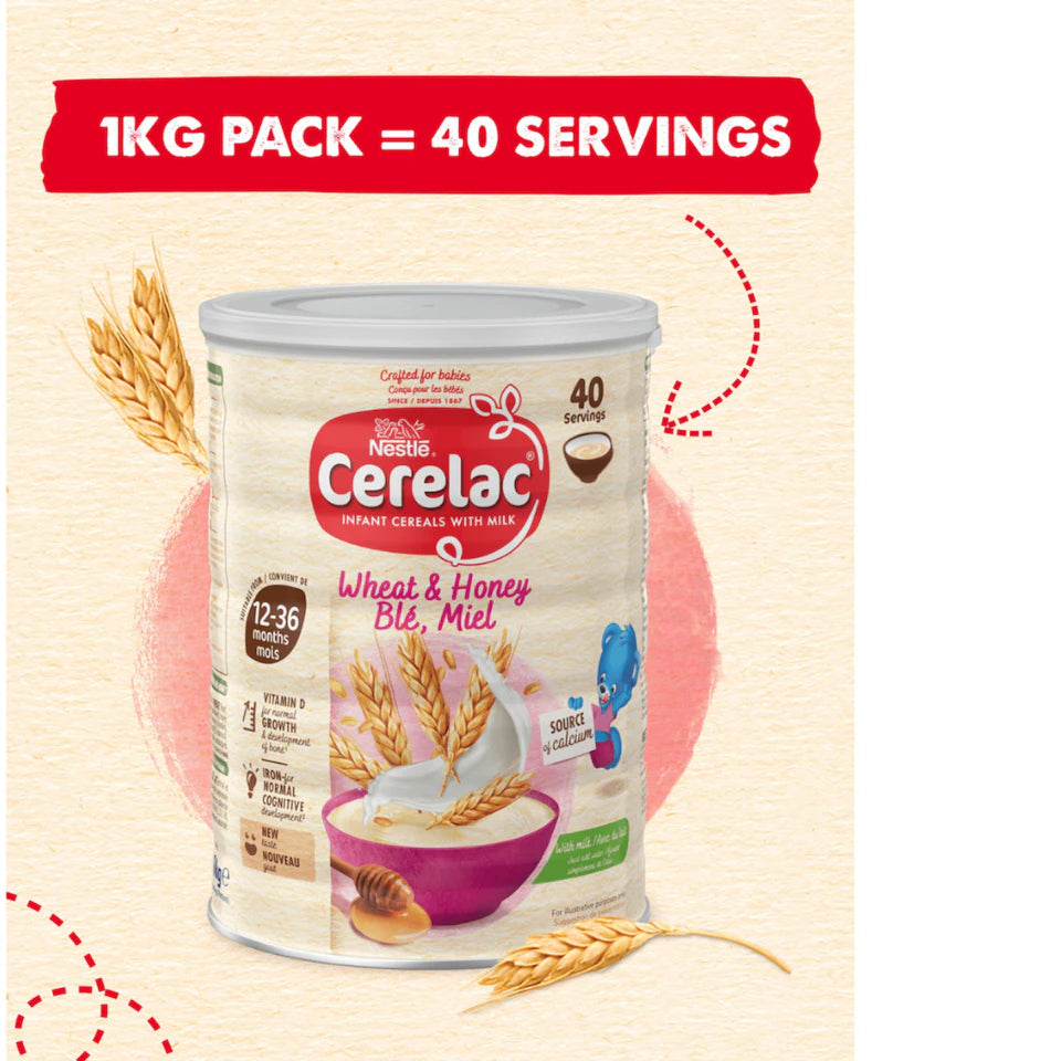 Cerelac Infant Cereals With Milk Honey & Wheat 12+ Months 1kg