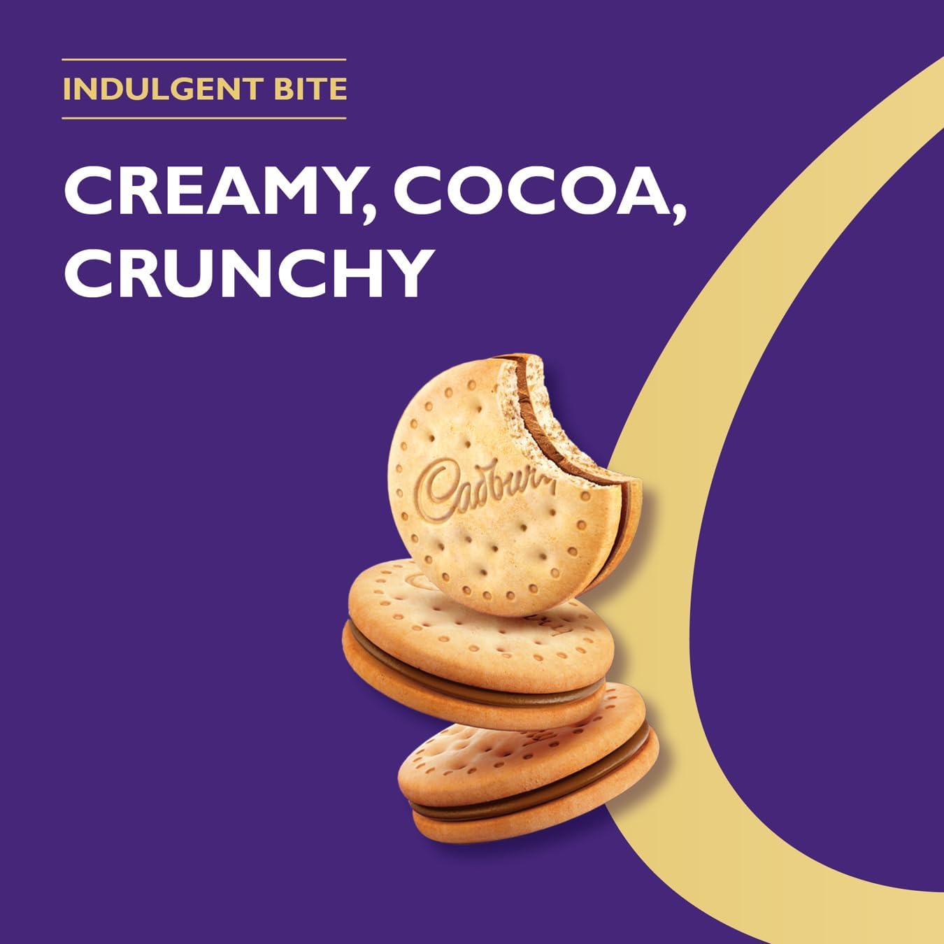 Cadbury Choco Sandwich Biscuit, Chocolate Filled Biscuits for Snacking, 260 g (Pack of 1)