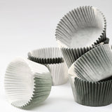 KRUSTISTEL muffin paper, grey/white, 65 pack