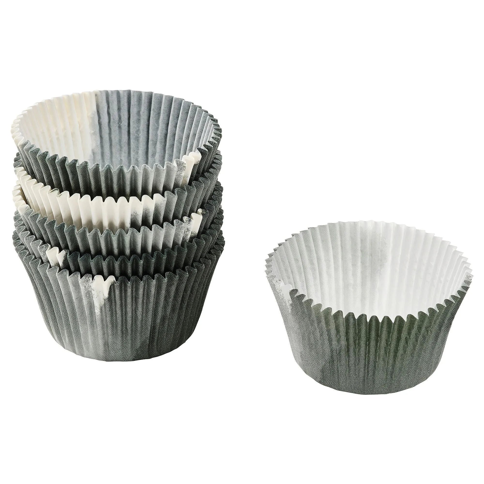 KRUSTISTEL muffin paper, grey/white, 65 pack