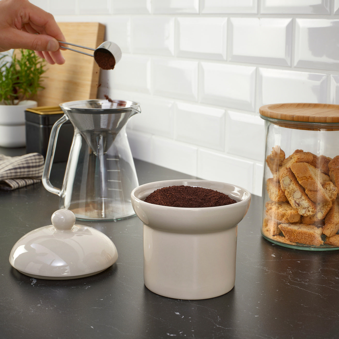 ÄNGSBLÅVINGE coffee measuring scoop, stainless steel