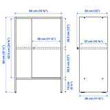 BAGGEBO Cabinet with door, white, 50x30x80 cm