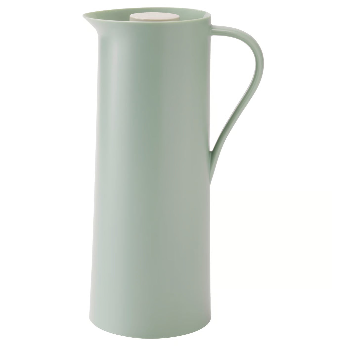 BEHÖVD Vacuum flask, light green/beige, 1 l