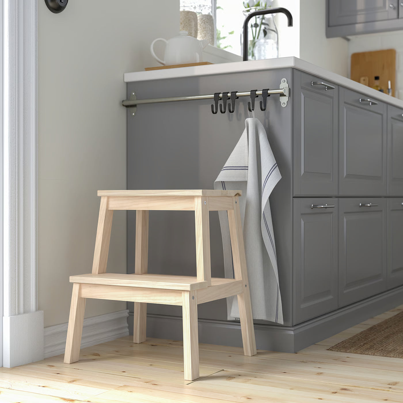 BEKVÄM Step stool, aspen, 50 cm