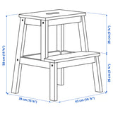 BEKVÄM Step stool, aspen, 50 cm