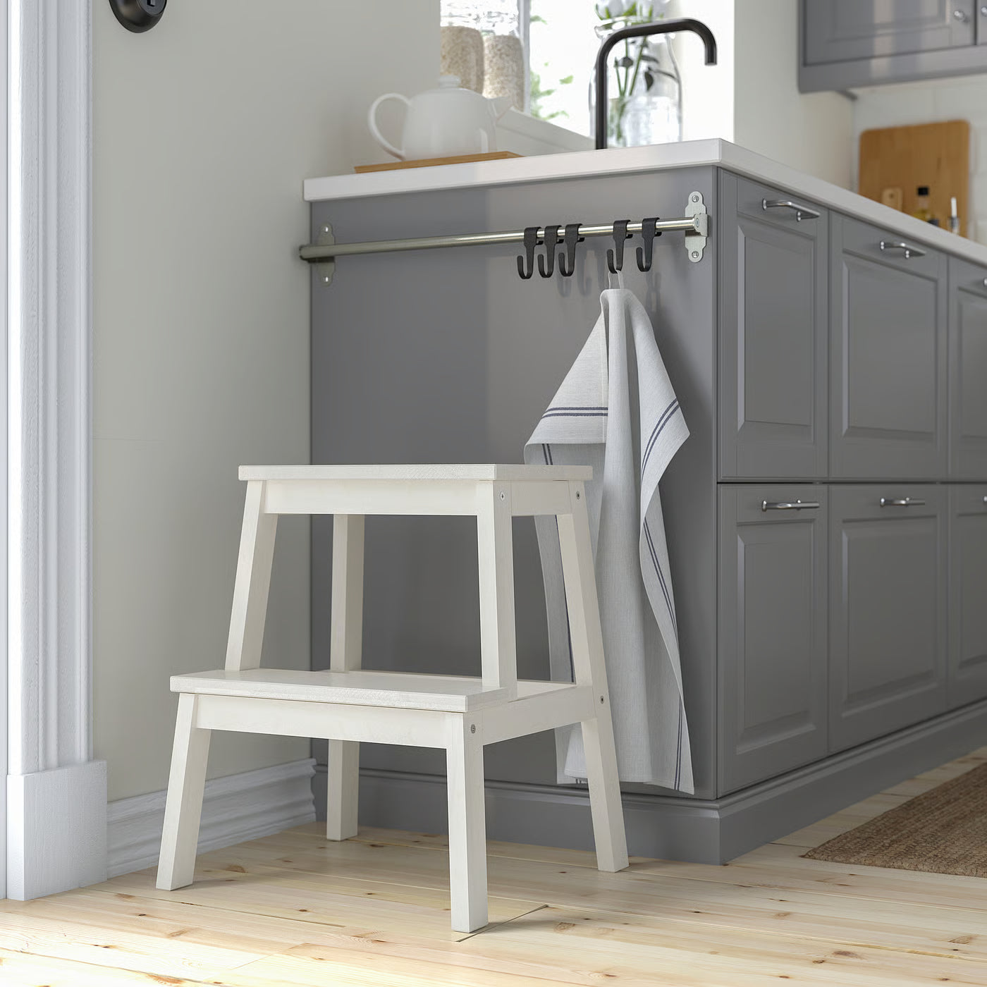 BEKVÄM Step stool, white, 50 cm