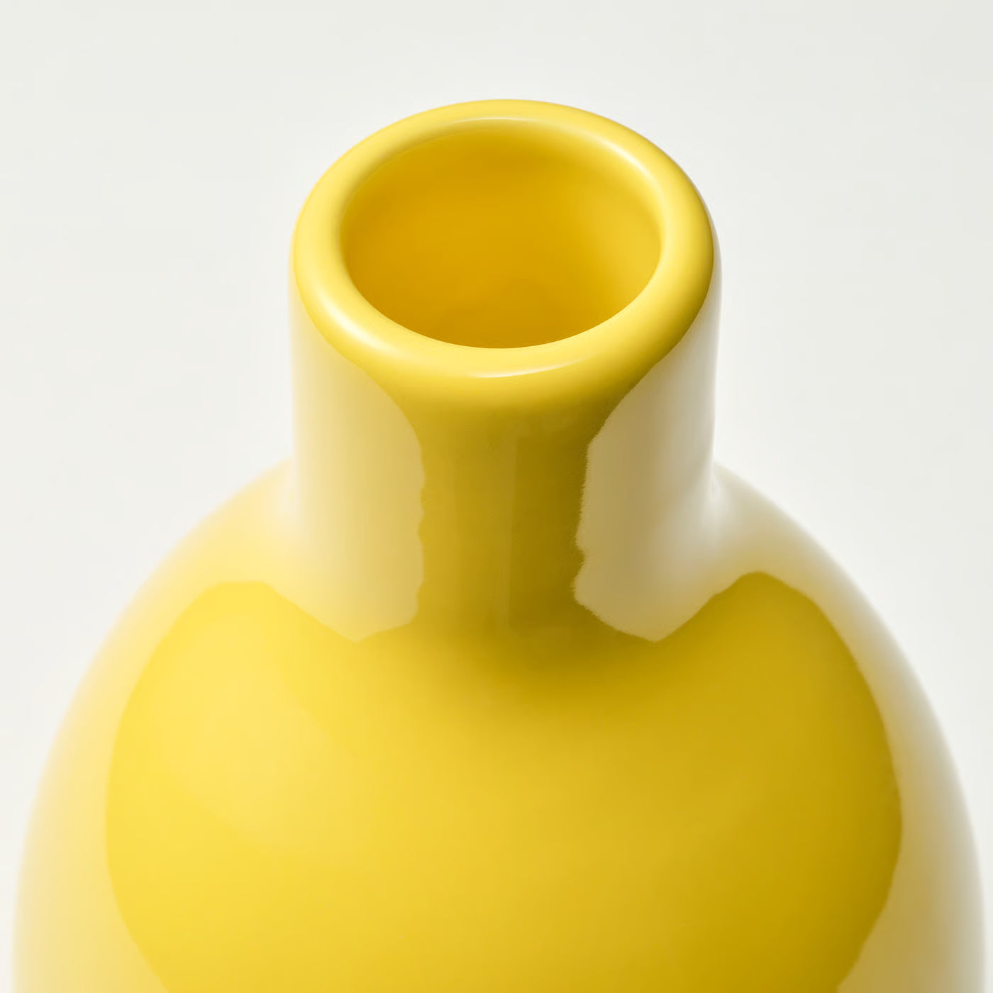 BLODBJÖRK Vase, yellow, 16 cm