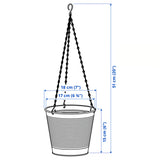 CASHEWÄPPLE Hanging planter, in/outdoor white, 15 cm