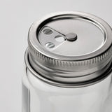 CITRONHAJ Salt and pepper shakers, clear glass/stainless steel, 8 cm