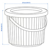 DAMMÄNG Bin with lid, dark grey, 8 l