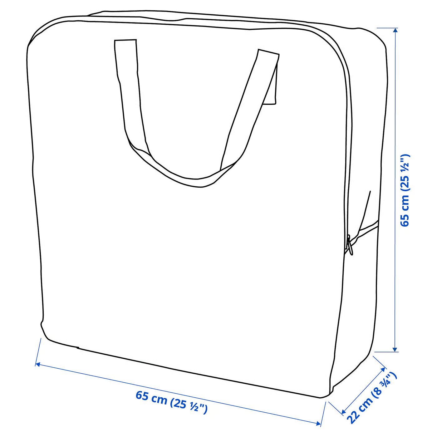 DIMPA Storage bag, transparent, 65x22x65 cm