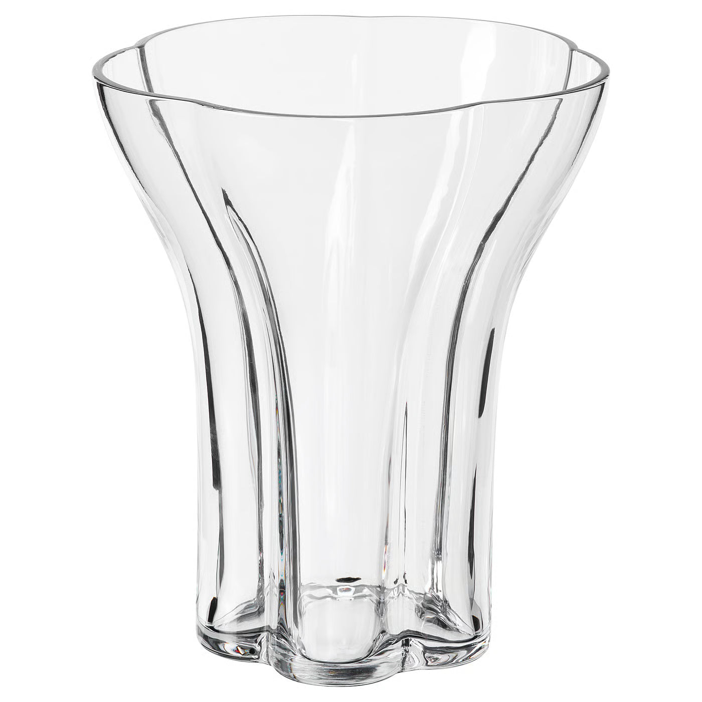 DOFTRIPS Vase, clear glass, 18 cm