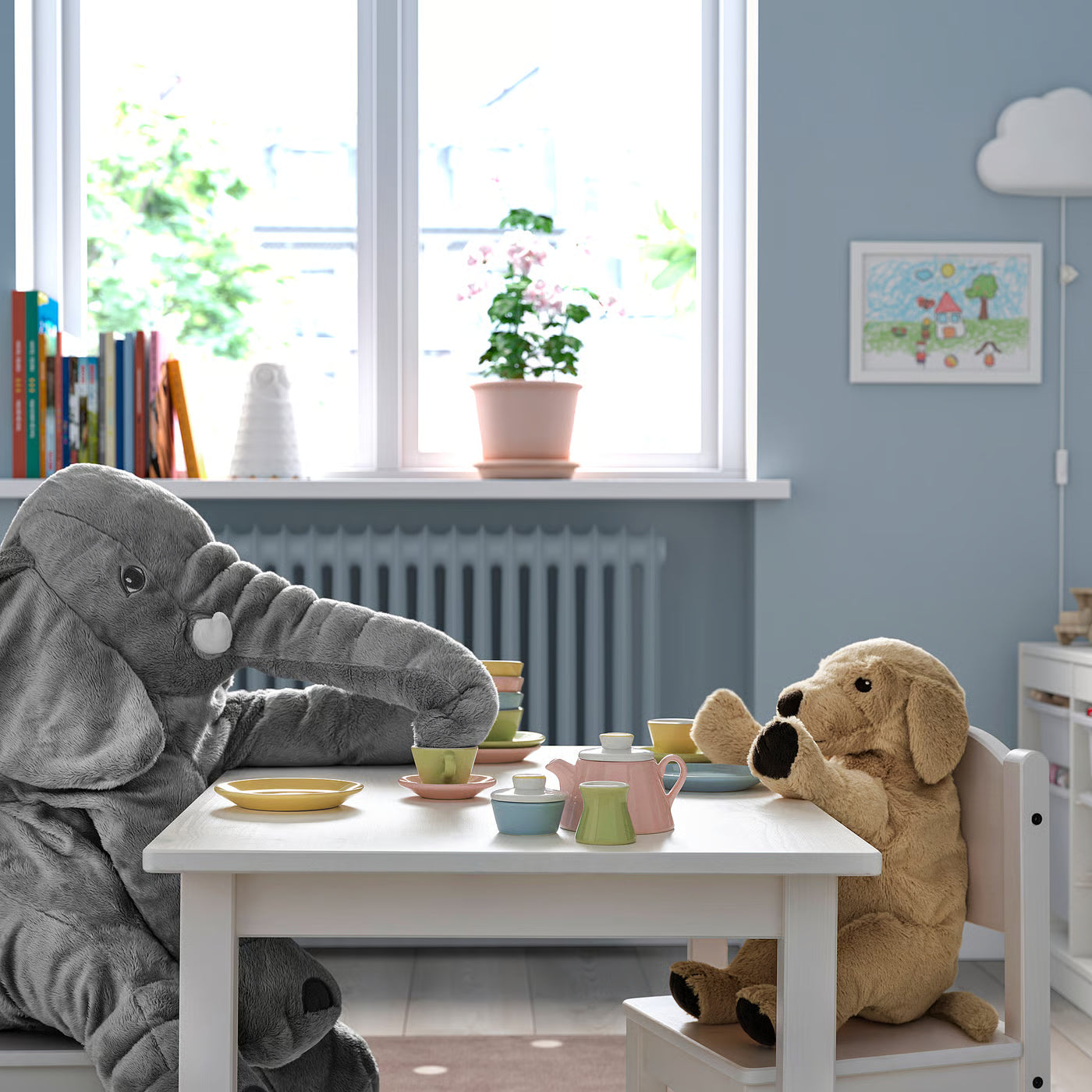 DUKTIG 3-piece tea playset, mixed colours