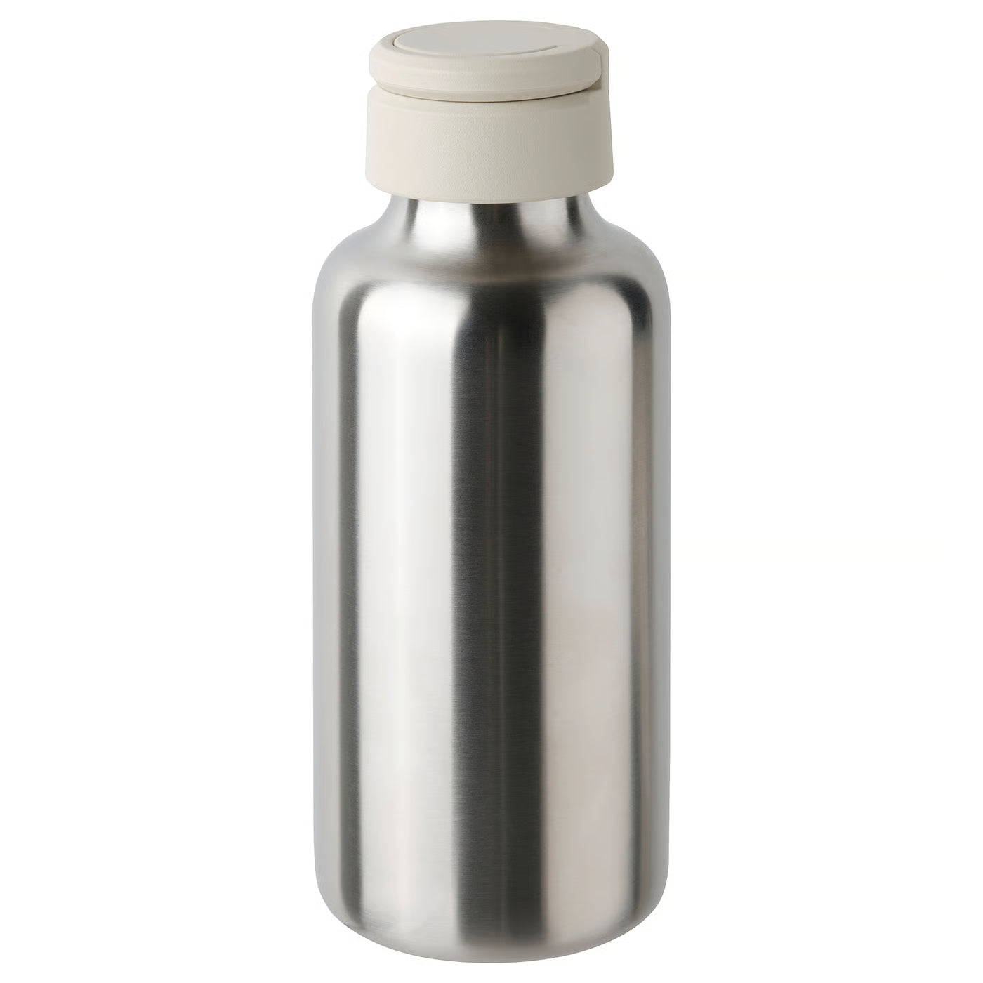 ENKELSPÅRIG Water bottle, stainless steel/beige, 0.5 l