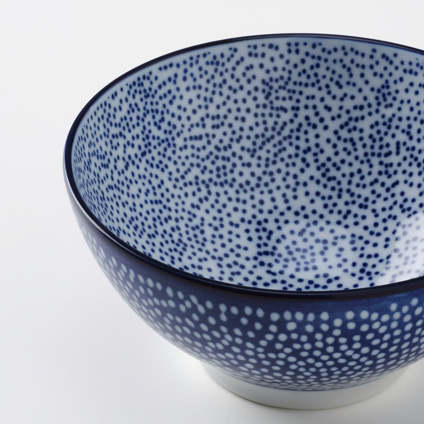 ENTUSIASM Bowl, patterned/blue, 12 cm