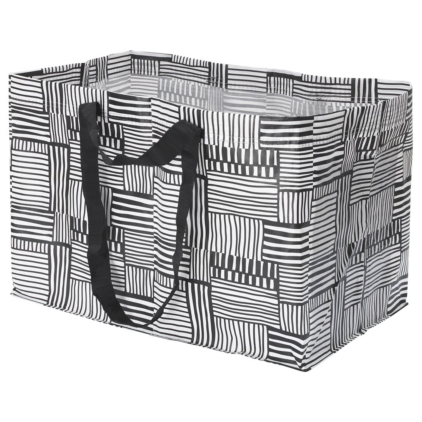 FISSLA Carrier bag, large, white/black, 71 l