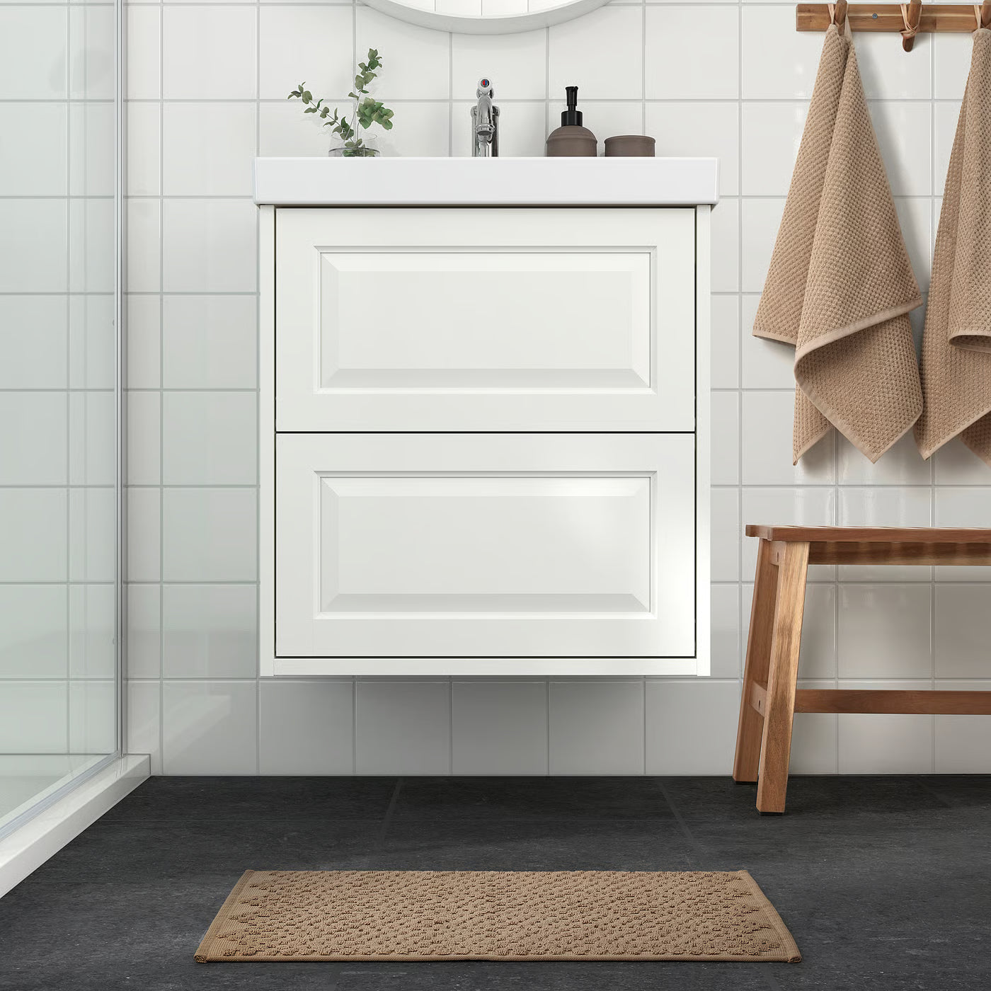 FJÄLLKATTFOT Bath mat, 40x60 cm