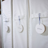 FÖNSTERFIKUS Label with string, set of 9, white