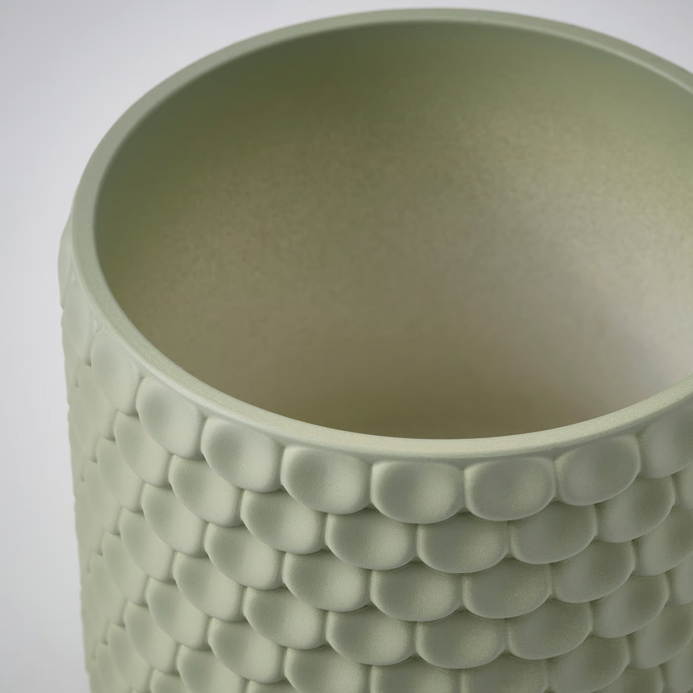 GLACIÄRBJÖRN Plant pot, light green, 12 cm