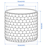 GLACIÄRBJÖRN Plant pot, white, 9 cm