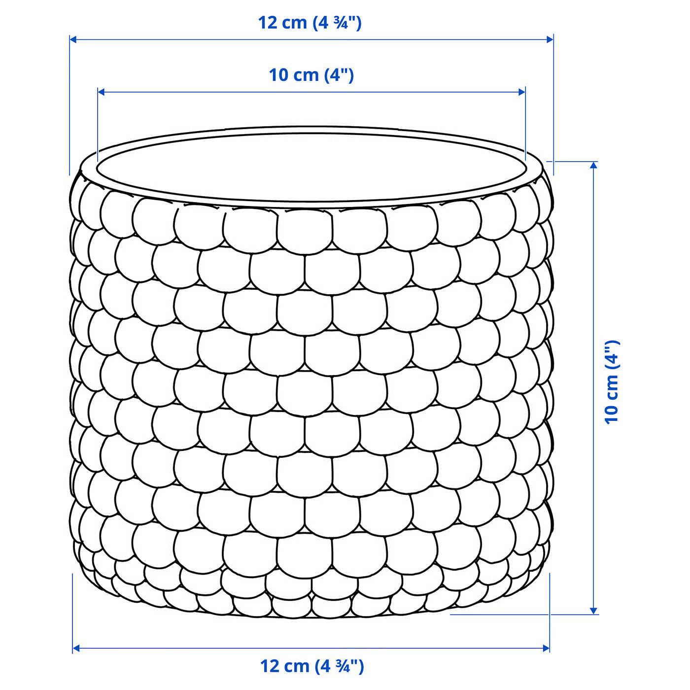 GLACIÄRBJÖRN Plant pot, white, 9 cm