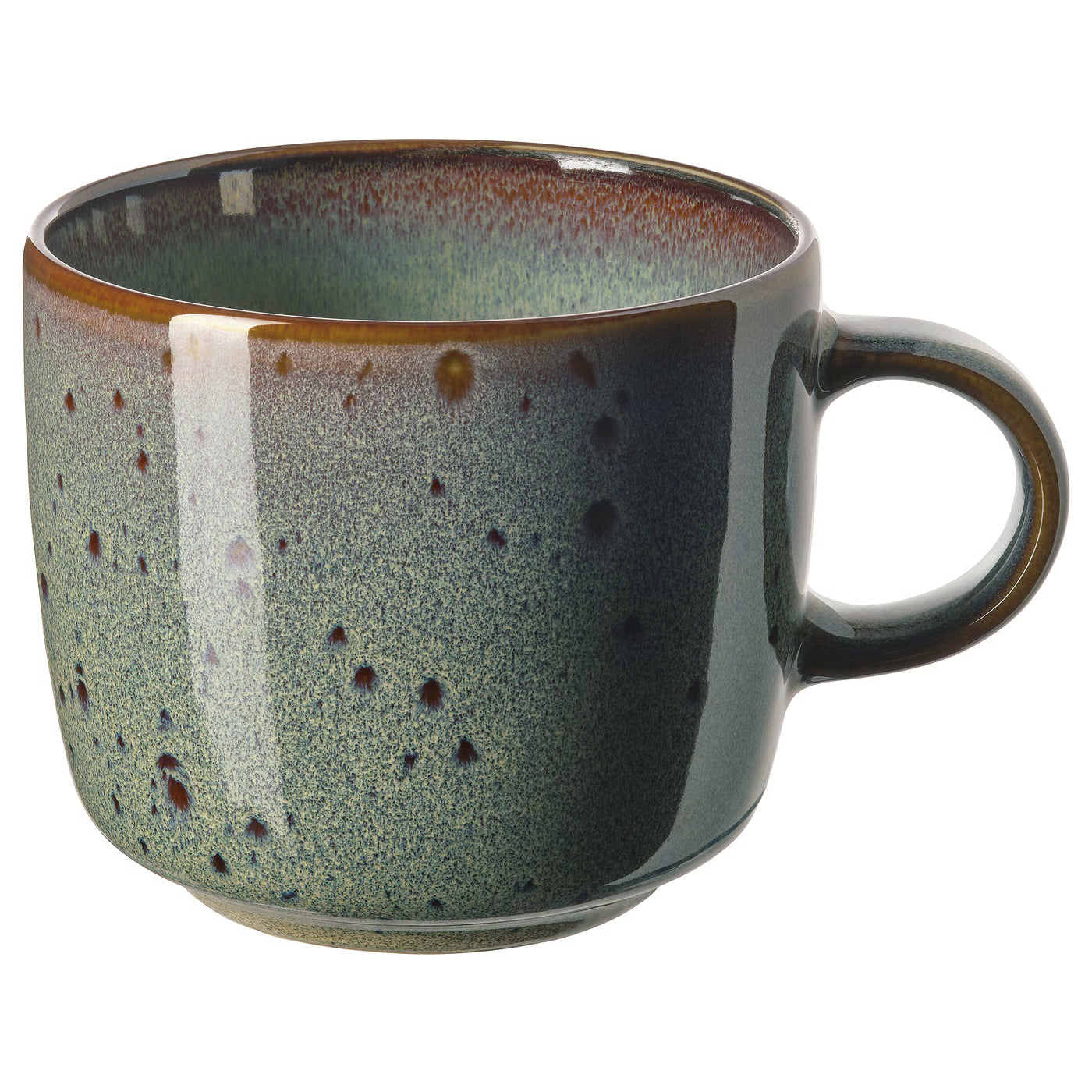 GLADELIG Mug, beige-green, 37 cl