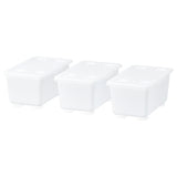 GLIS Box with lid, transparent, 17x10 cm