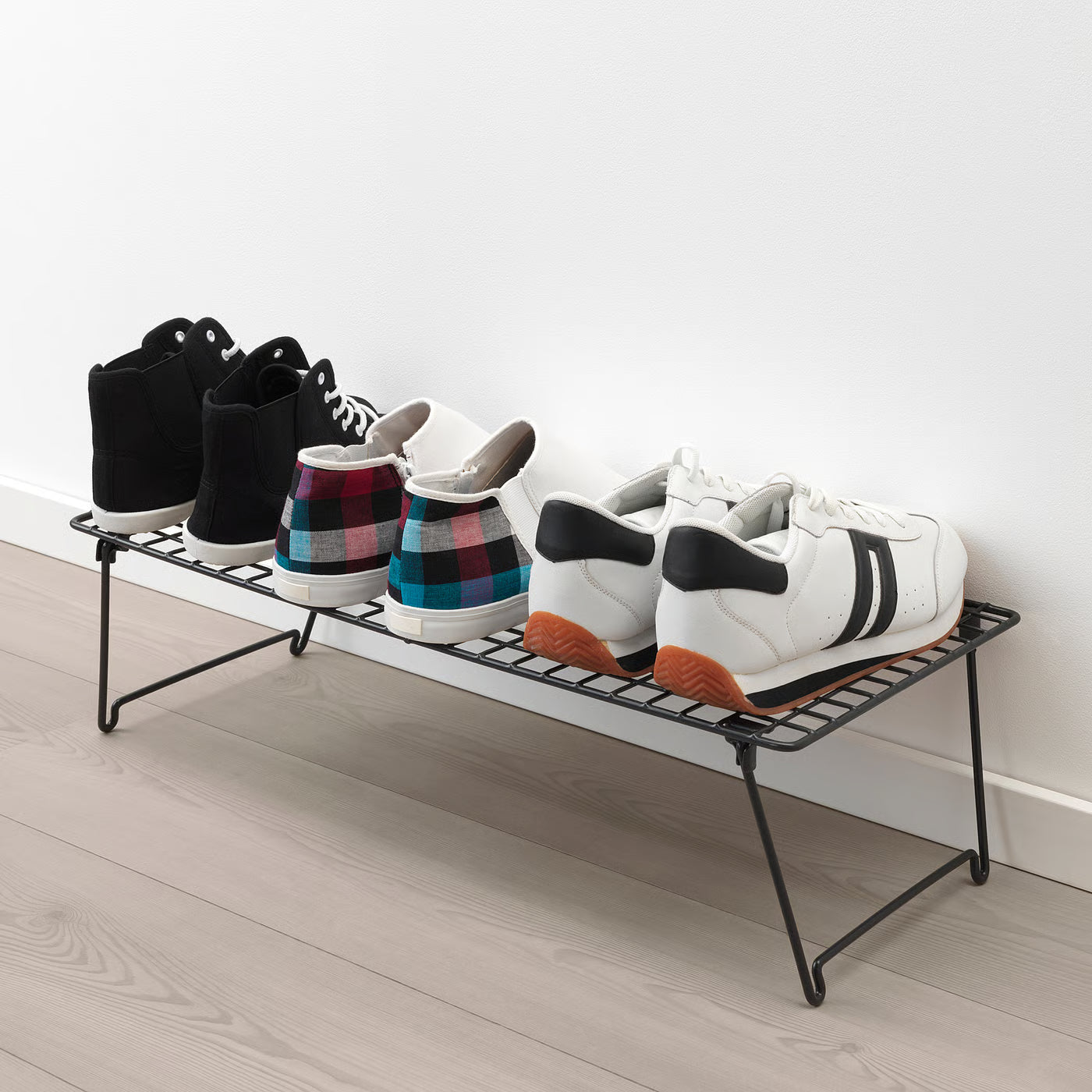 GREJIG Shoe rack, grey, 58x27x17 cm