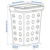 HÅLLBAR Bin with lid for organic waste, light grey, 10 l