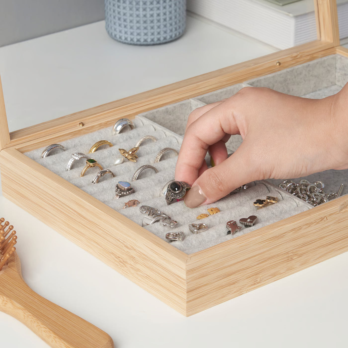 HALSREM Jewellery box with compartments, 33x22 cm