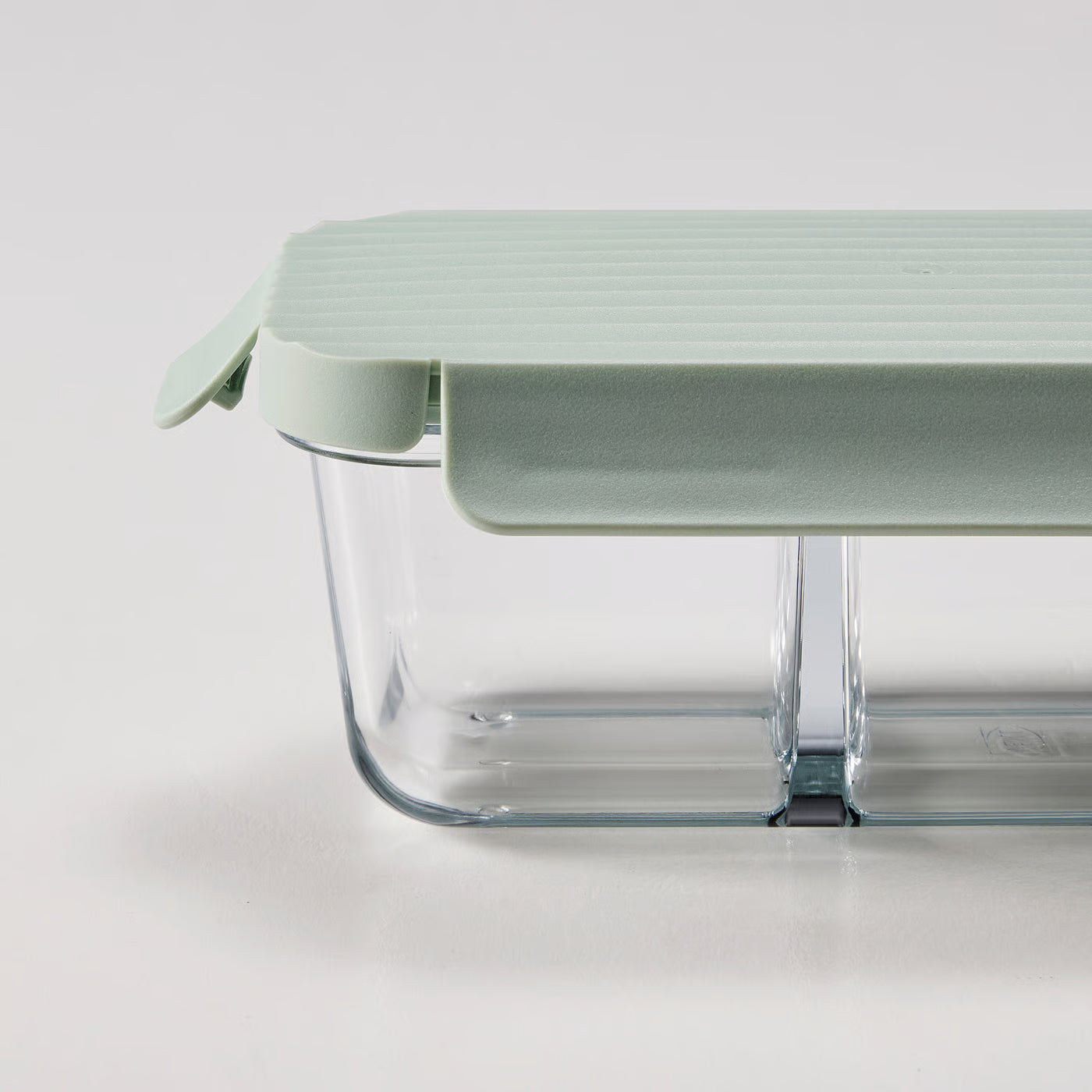 HAVSTOBIS Lunch box, transparent/light green, 700 ml