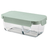 HAVSTOBIS Lunch box, transparent/light green, 700 ml