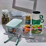 HAVSTOBIS Lunch box, transparent/light green, 700 ml