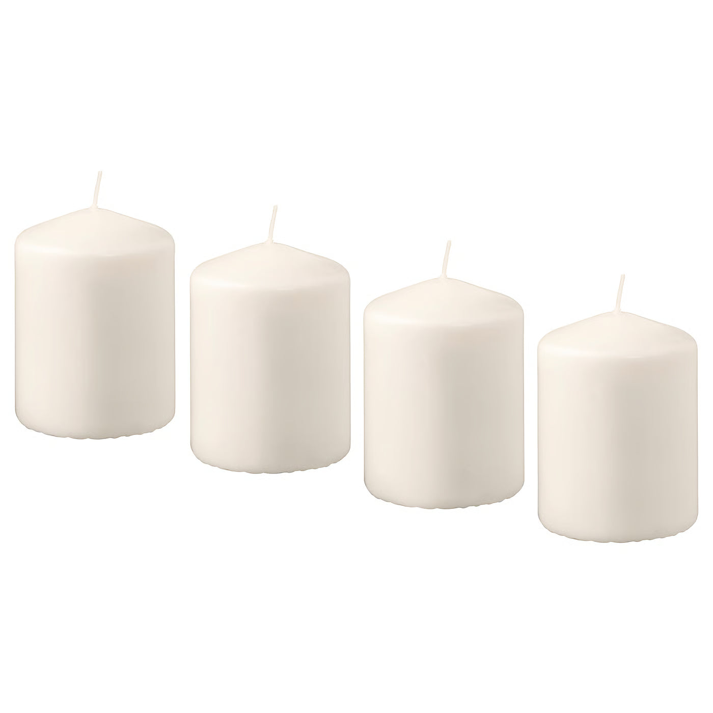 HEMSJÖ Unscented block candle, natural, 8 cm