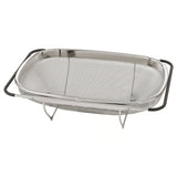 IDEALISK Colander, stainless steel/black, 34x23 cm