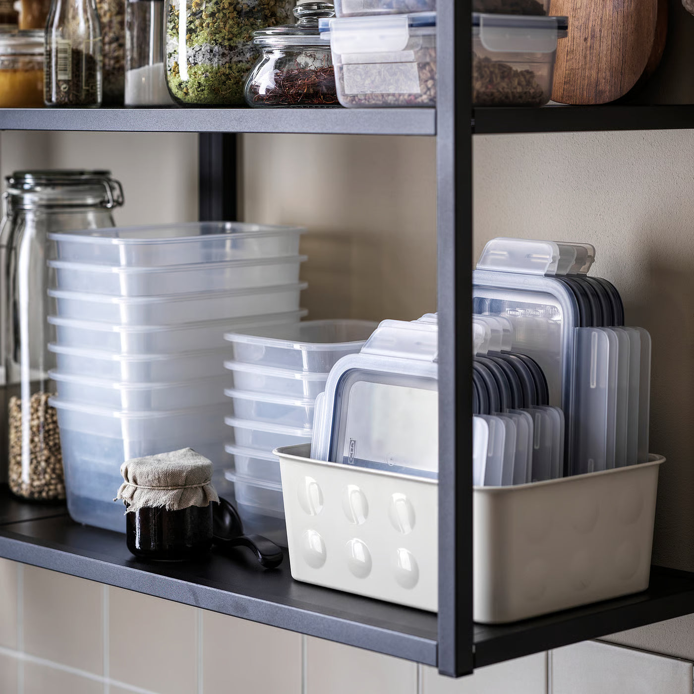 IKEA 365+ Food container, square/plastic, 750 ml