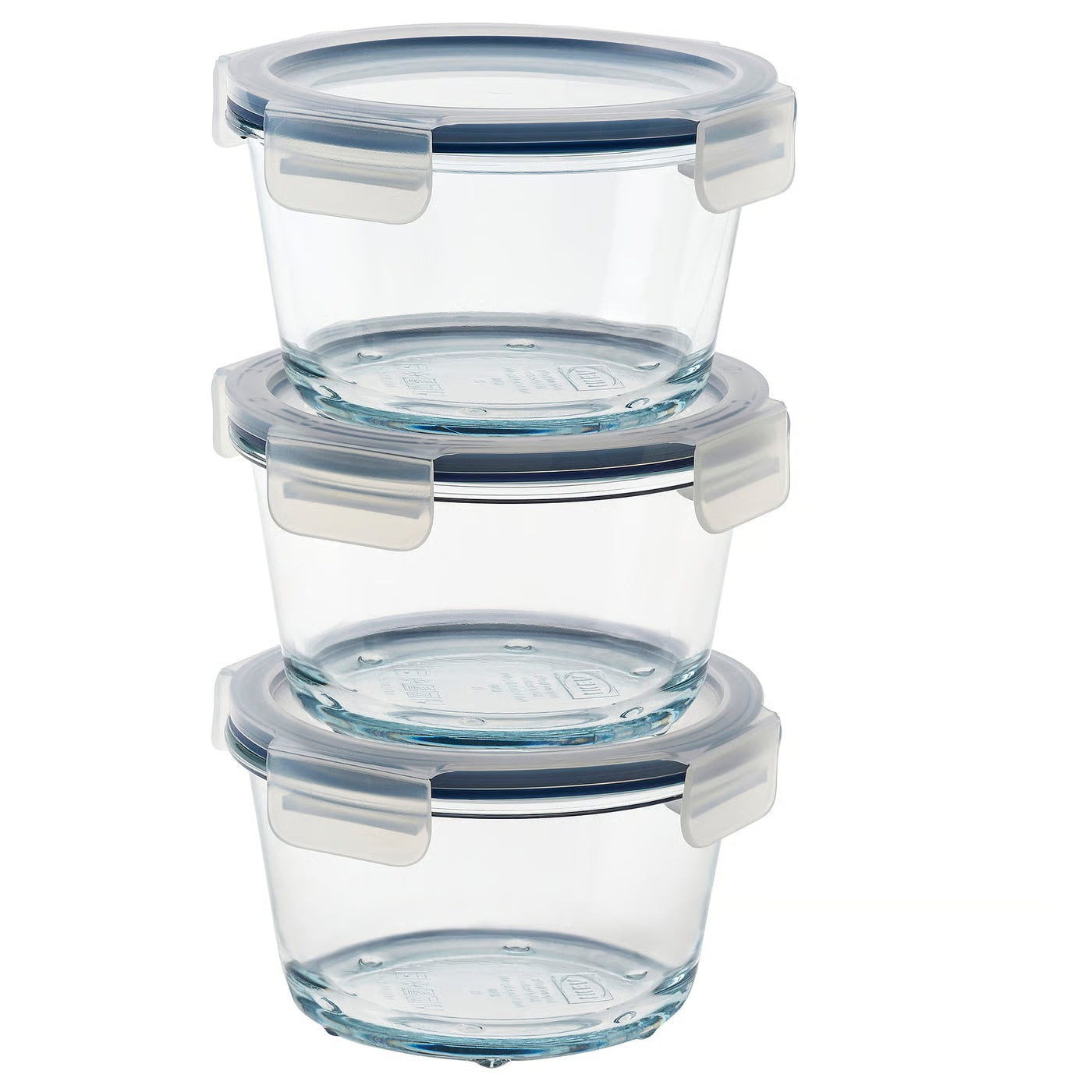 IKEA 365+ Food container with lid, round/glass, 600 ml