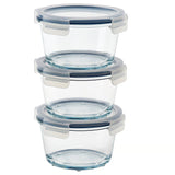 IKEA 365+ Food container with lid, round/glass, 600 ml