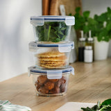 IKEA 365+ Food container with lid, round/glass, 600 ml