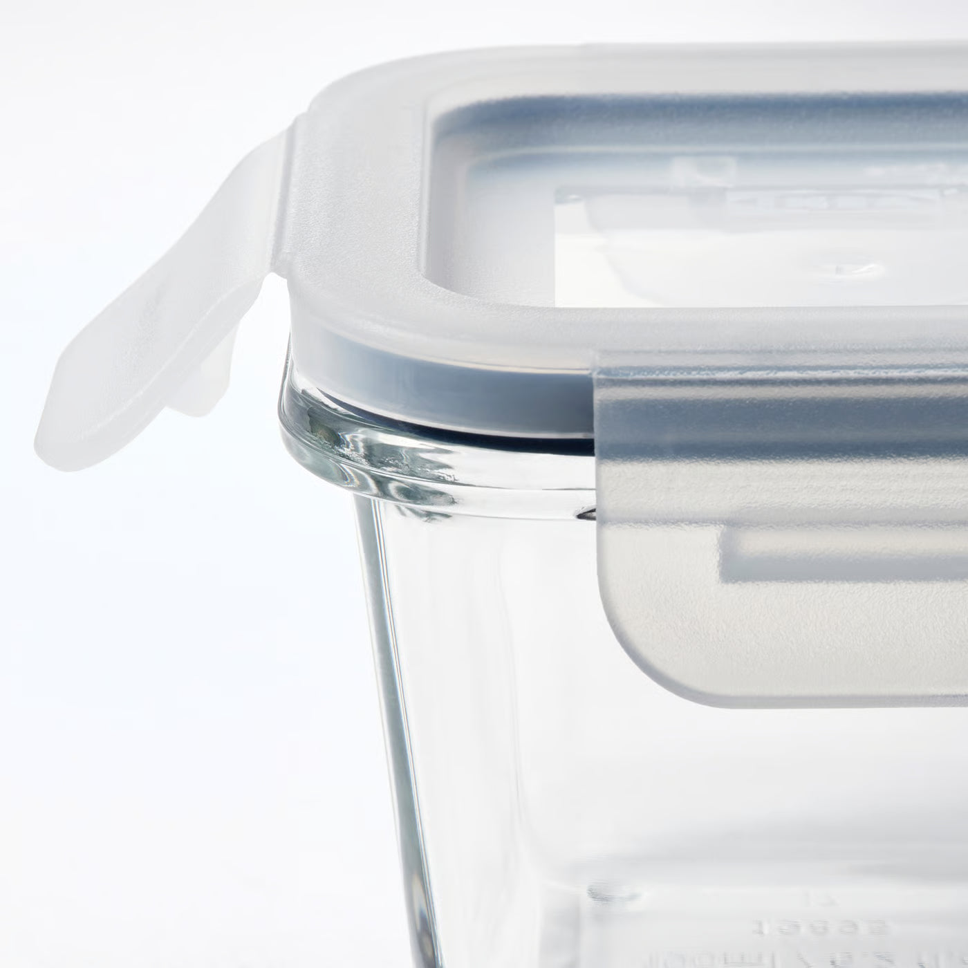 IKEA 365+ Food container with lid, square/glass, 180 ml