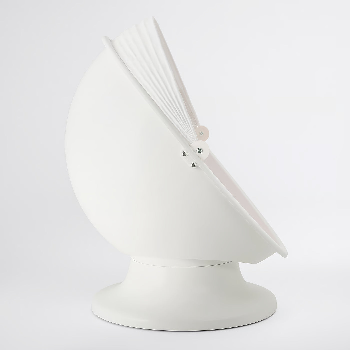 IKEA PS LÖMSK Swivel armchair, white/red