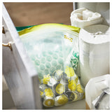 ISTAD Resealable bag, patterned/green, 6/4.5 l