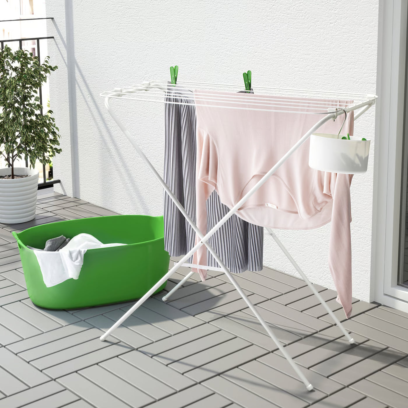 JÄLL Drying rack, in/outdoor, white