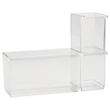 KLIPPKAKTUS Storage box for fridge, set of 3, transparent