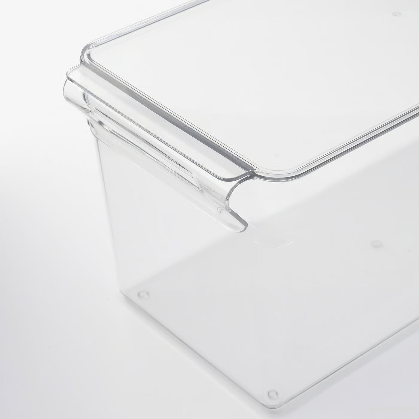 KLIPPKAKTUS Storage box for fridge, transparent, 32x14x14 cm