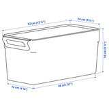 KLIPPKAKTUS Storage box for fridge, transparent, 32x14x14 cm